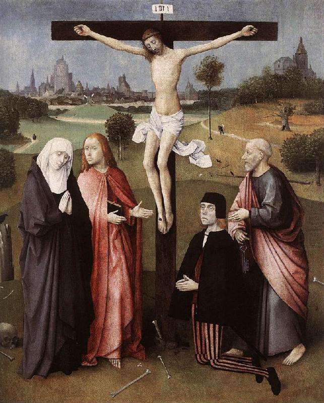 BOSCH, Hieronymus Crucifixion with a Donor  hgkl china oil painting image